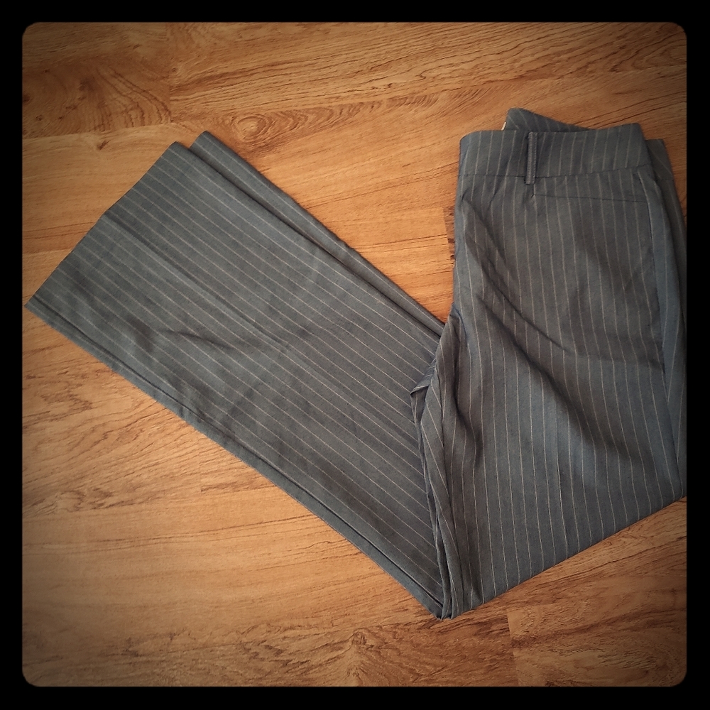 Dark gray pinstripe pants 10 Tall
